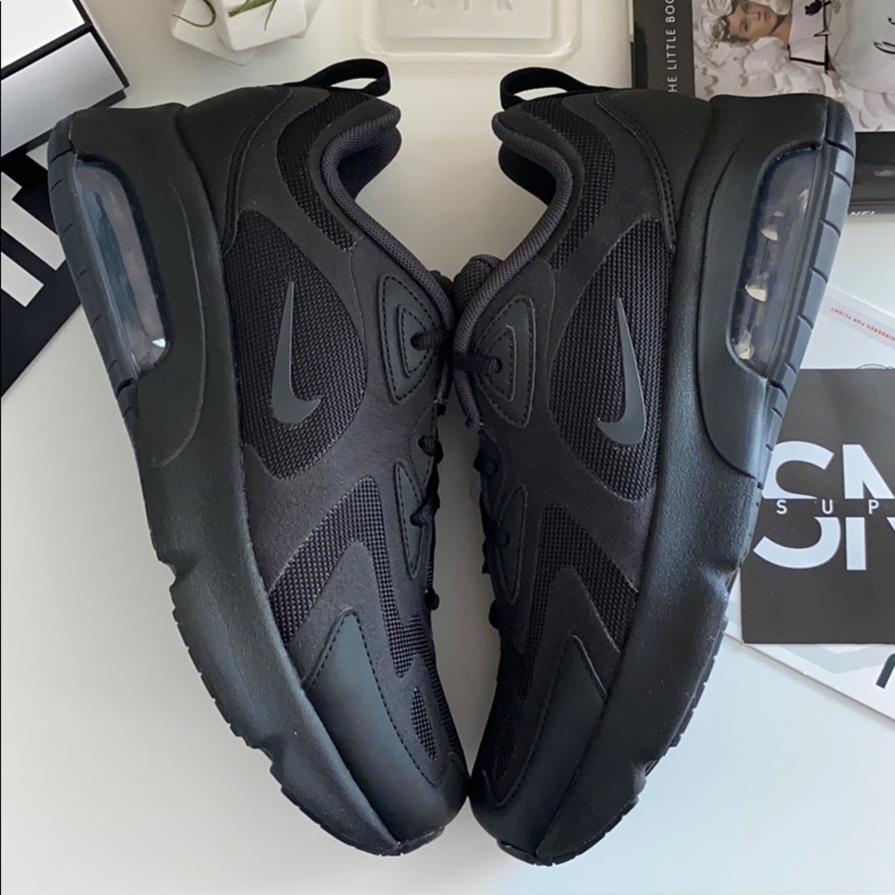NWT Nike air Max 200 triple black - Picture 7 of 8